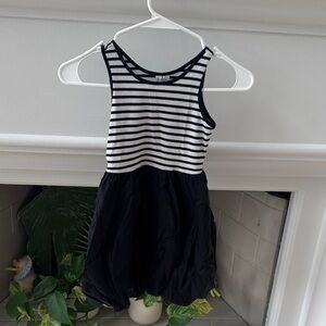Janie and Jack Black & White Striped Tank Dress